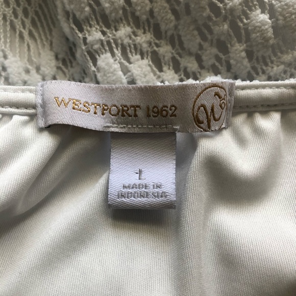 Westport 1962 White Lace Blouse Size Large - Picture 8 of 10